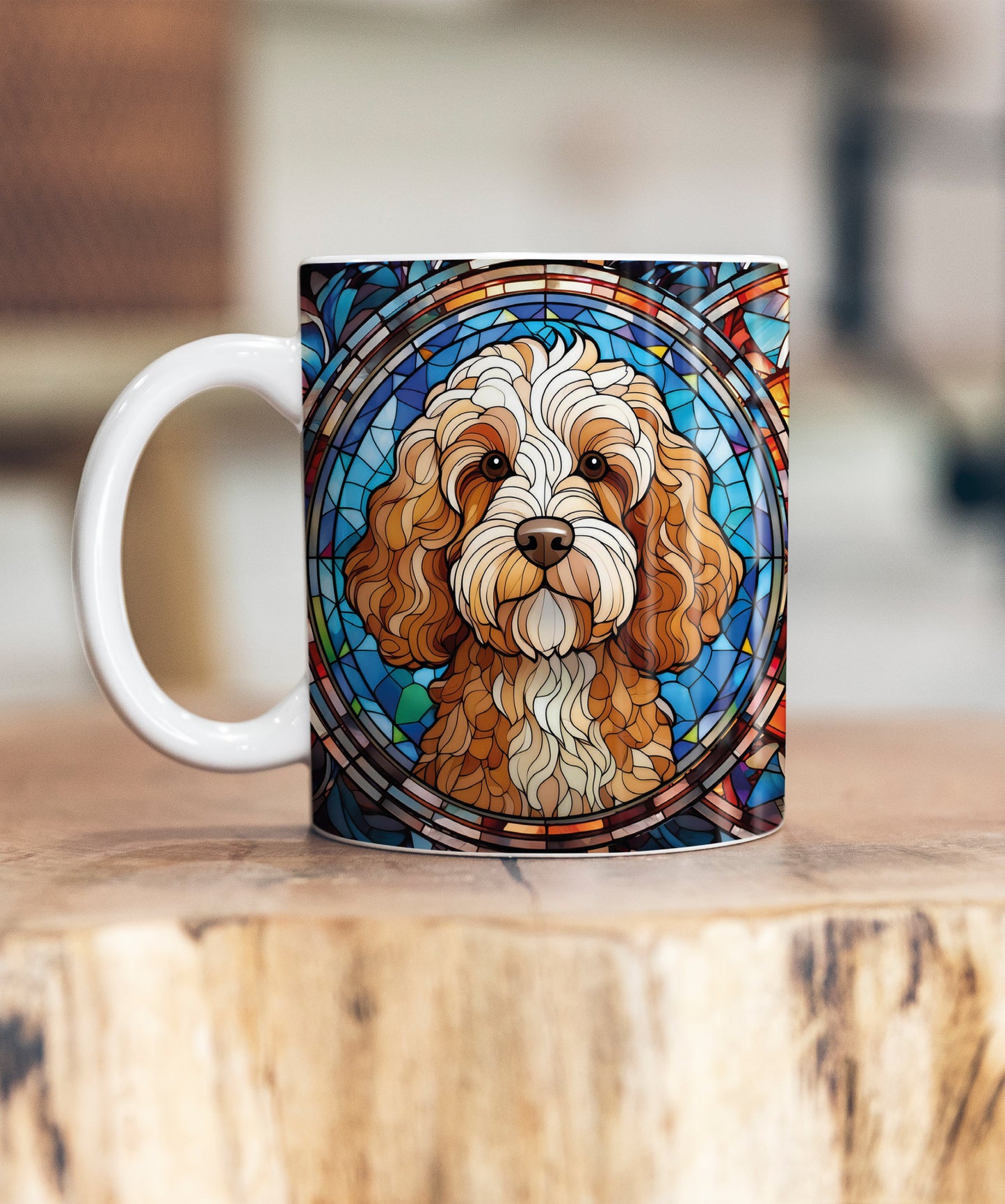 Cockapoo Suncatcher Artwork Ceramic Mug