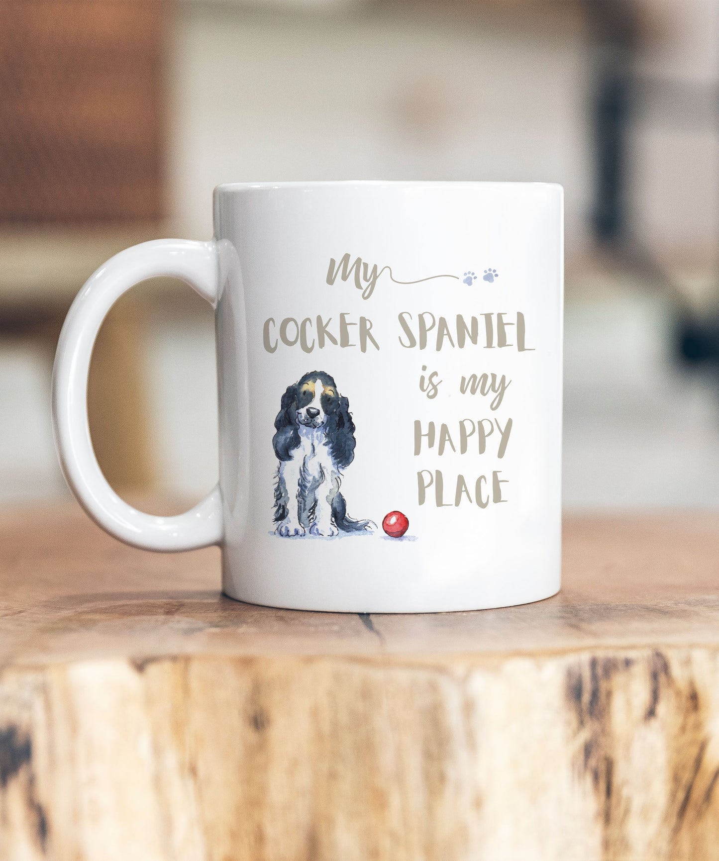 My Happy Place Cocker Spaniel Ceramic Mug