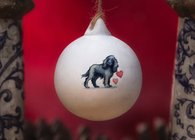 Cocker Spaniel Black Ceramic Round Bauble