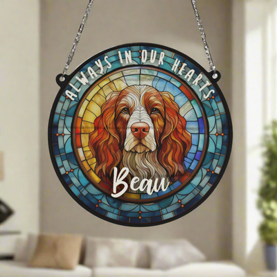 Cocker Spaniel Memorial Stained Glass Effect Suncatcher