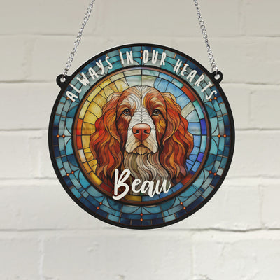 Cocker Spaniel Memorial Stained Glass Effect Suncatcher