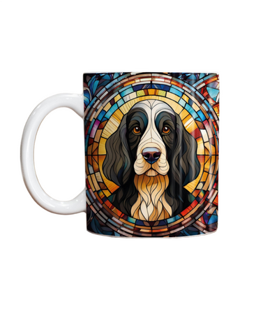 Cocker Spaniel Black & White Suncatcher Artwork Ceramic Mug