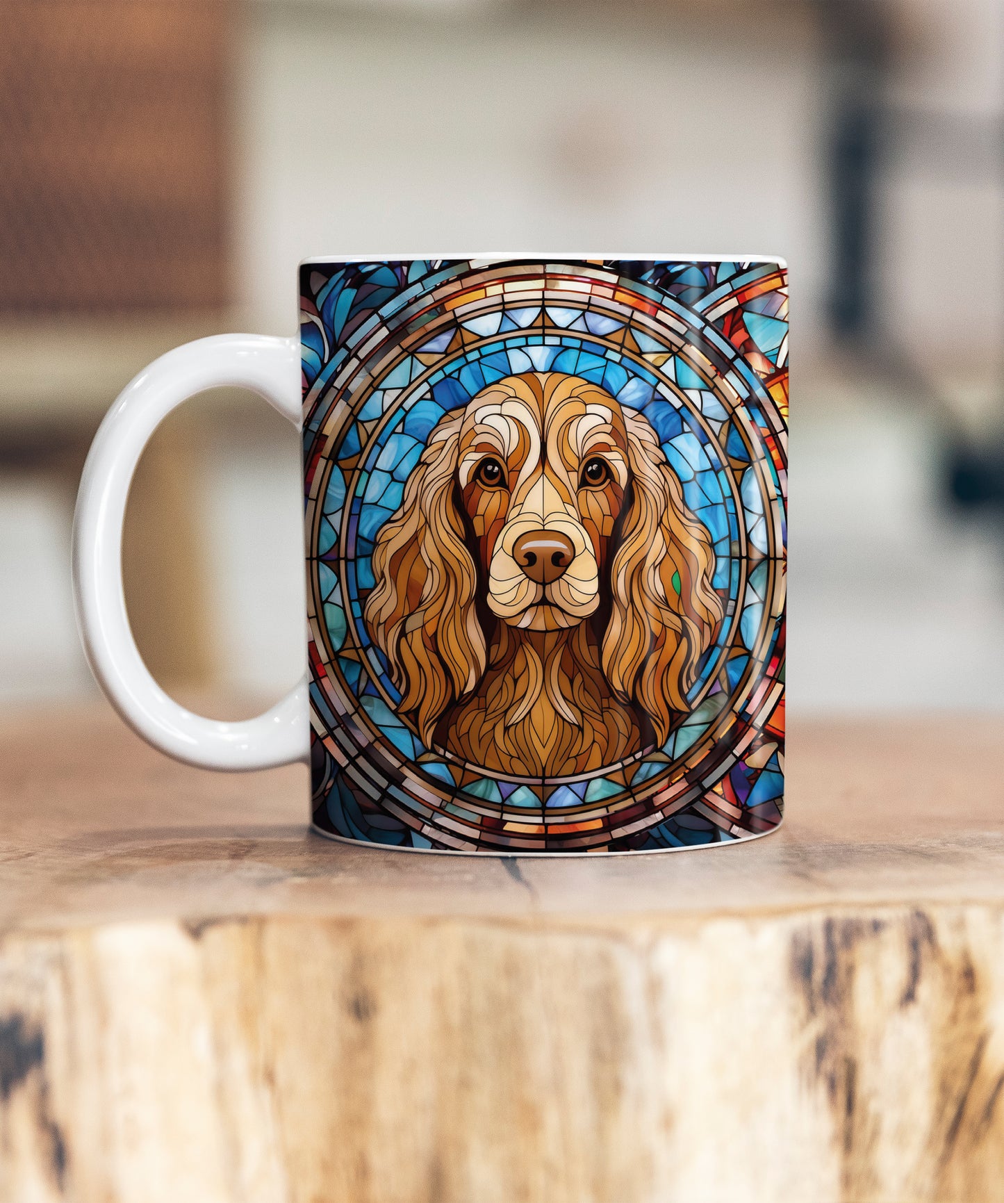 Cocker Spaniel Chocolate Suncatcher Artwork Ceramic Mug