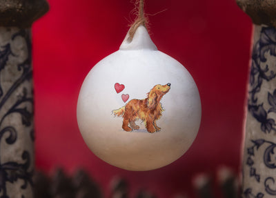 Cocker Spaniel Tan Ceramic Round Bauble