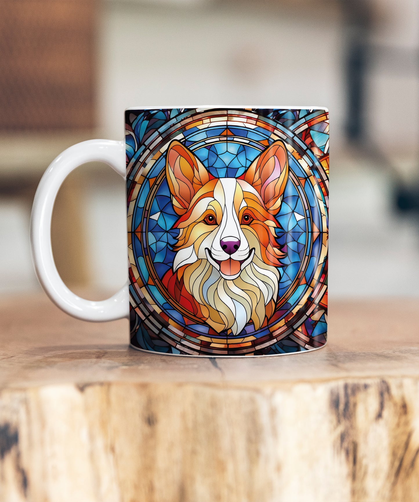 Corgi Suncatcher Artwork Ceramic Mug