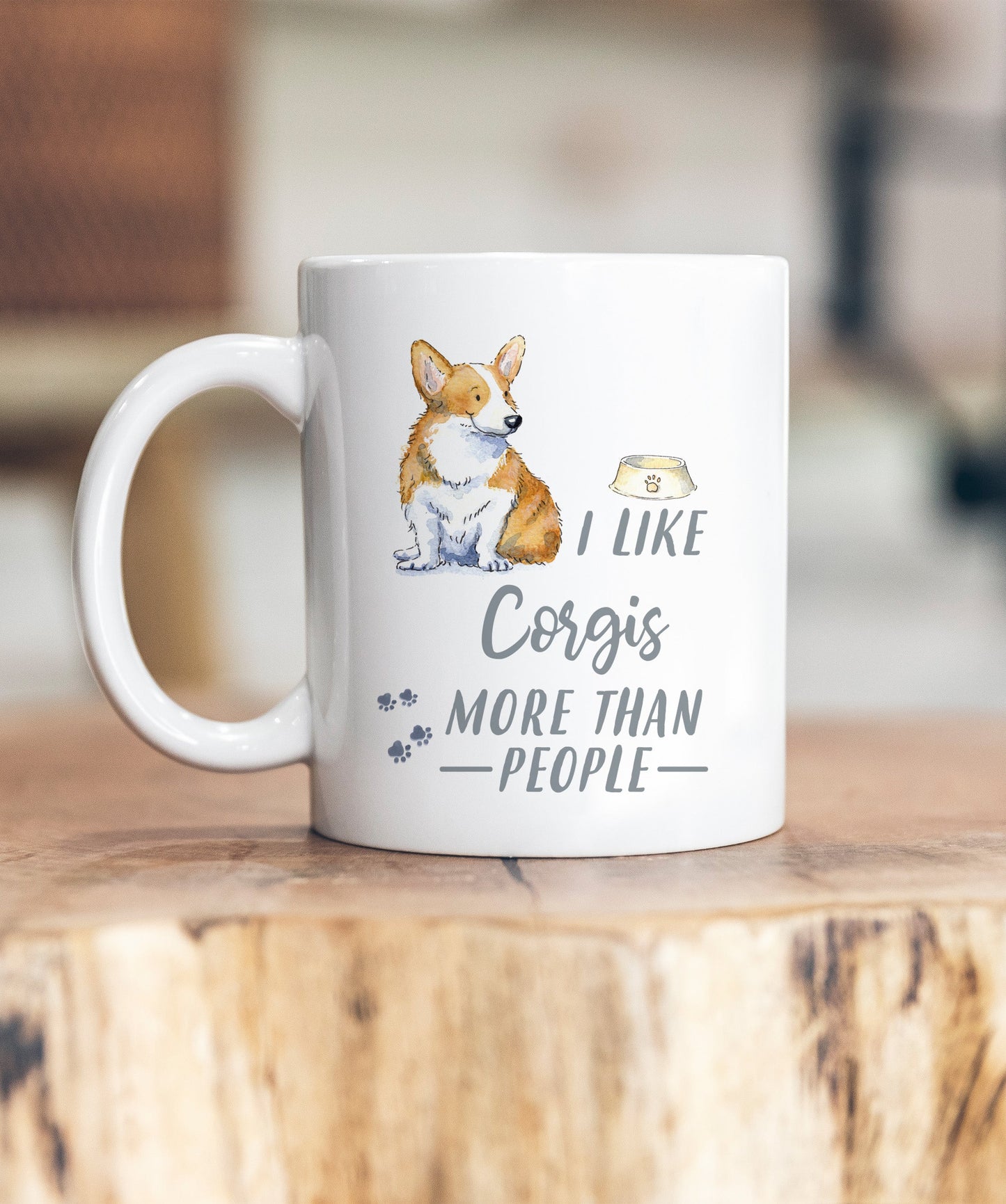 I Like Dogs More Than People Corgi Ceramic Mug