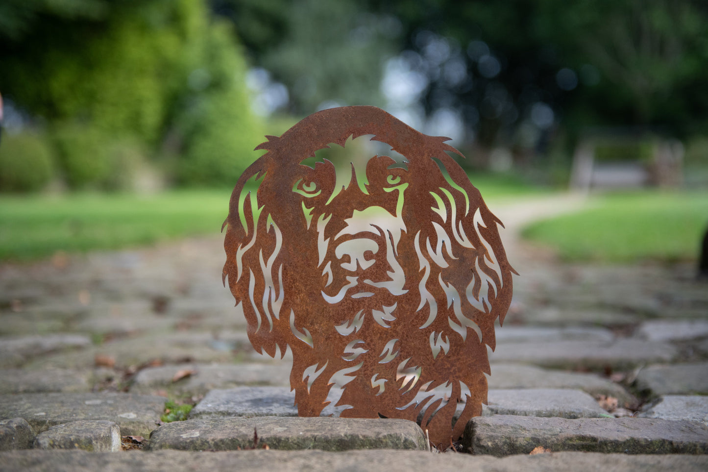 Cocker Spaniel - Working - Rustic Rusted Pet Garden Sculpture - Solid Steel