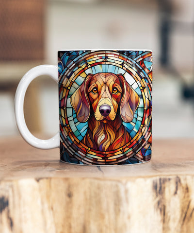 Dachshund Red Suncatcher Artwork Ceramic Mug