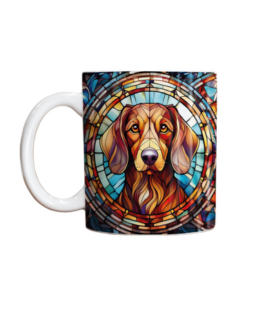 Dachshund Red Suncatcher Artwork Ceramic Mug