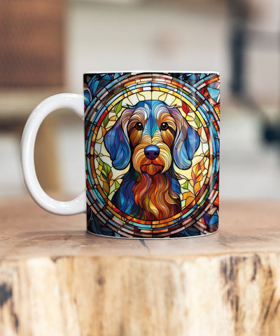 Dachshund Wirehaired Suncatcher Artwork Ceramic Mug