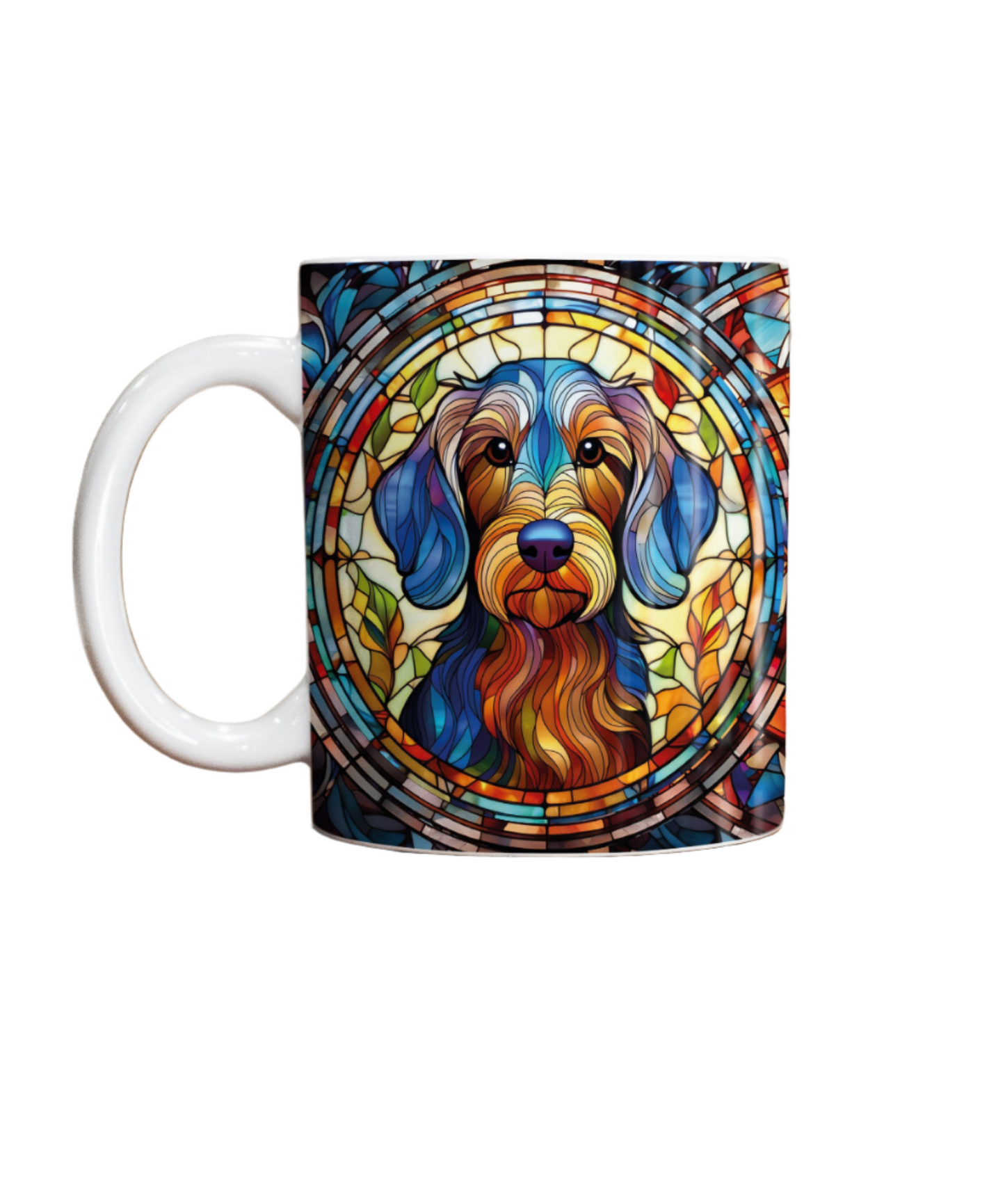 Dachshund Wirehaired Suncatcher Artwork Ceramic Mug