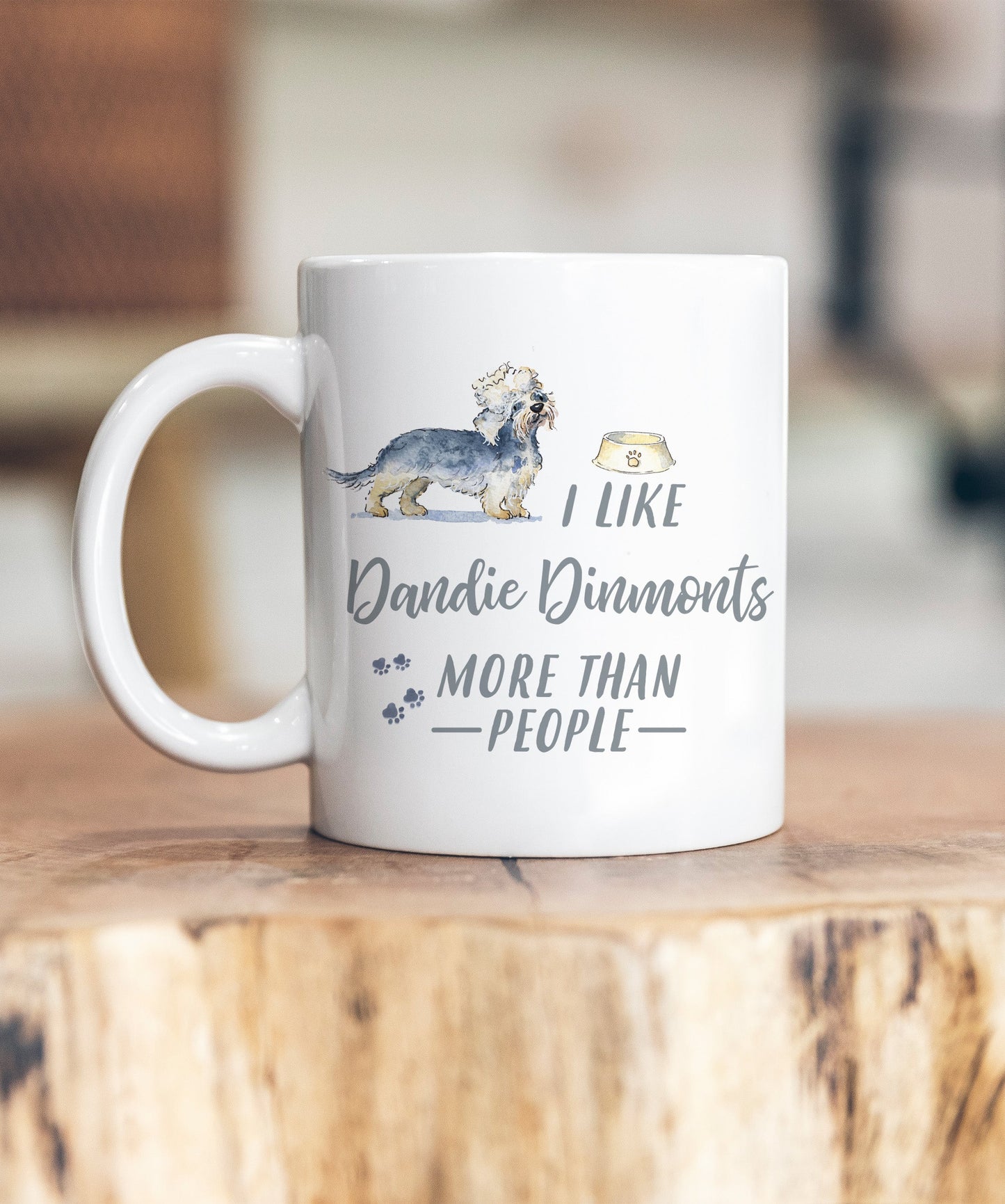 I Like Dogs More Than People Dandie Dinmont Terrier Ceramic Mug