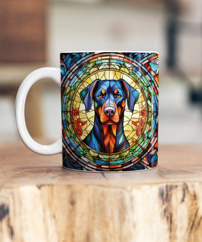 Doberman Suncatcher Artwork Ceramic Mug