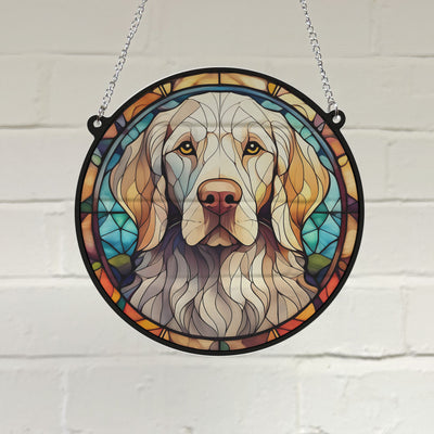 English Setter Stained Glass Effect Suncatcher