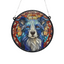 Border Collie Stained Glass Effect Suncatcher