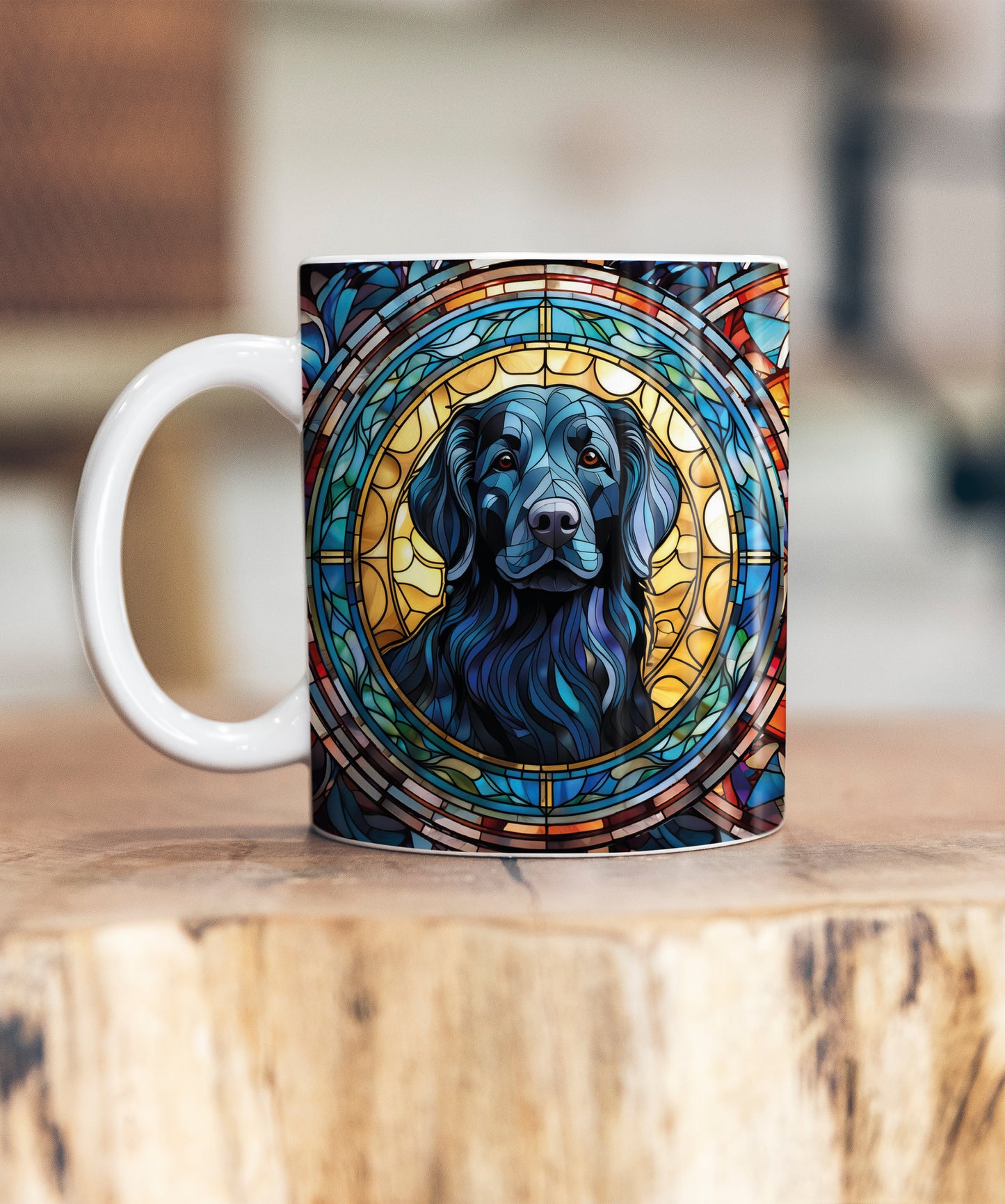 Flat Coated Retriever Suncatcher Artwork Ceramic Mug