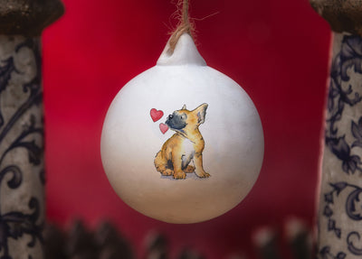 French Bulldog Ceramic Round Bauble