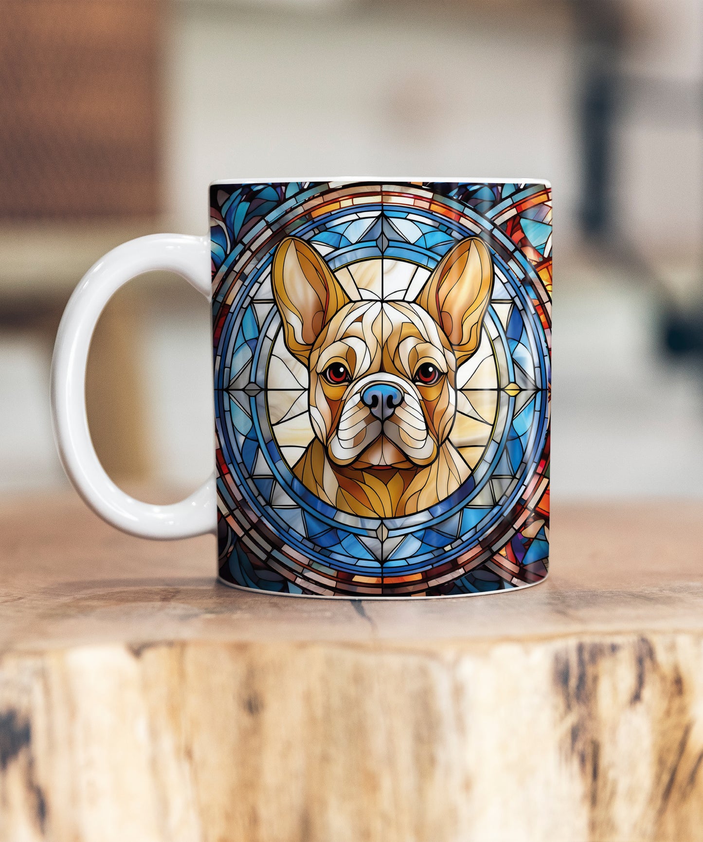 French Bulldog Tan Suncatcher Artwork Ceramic Mug