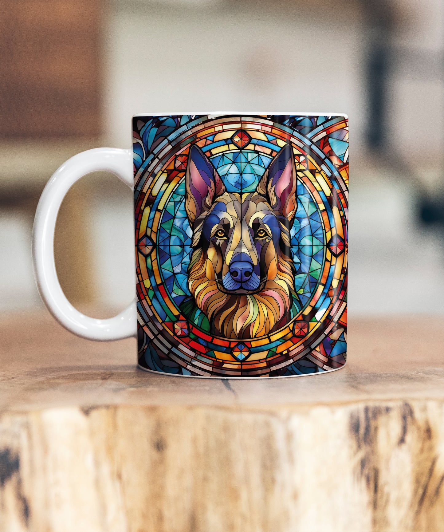 German Shepherd Suncatcher Artwork Ceramic Mug