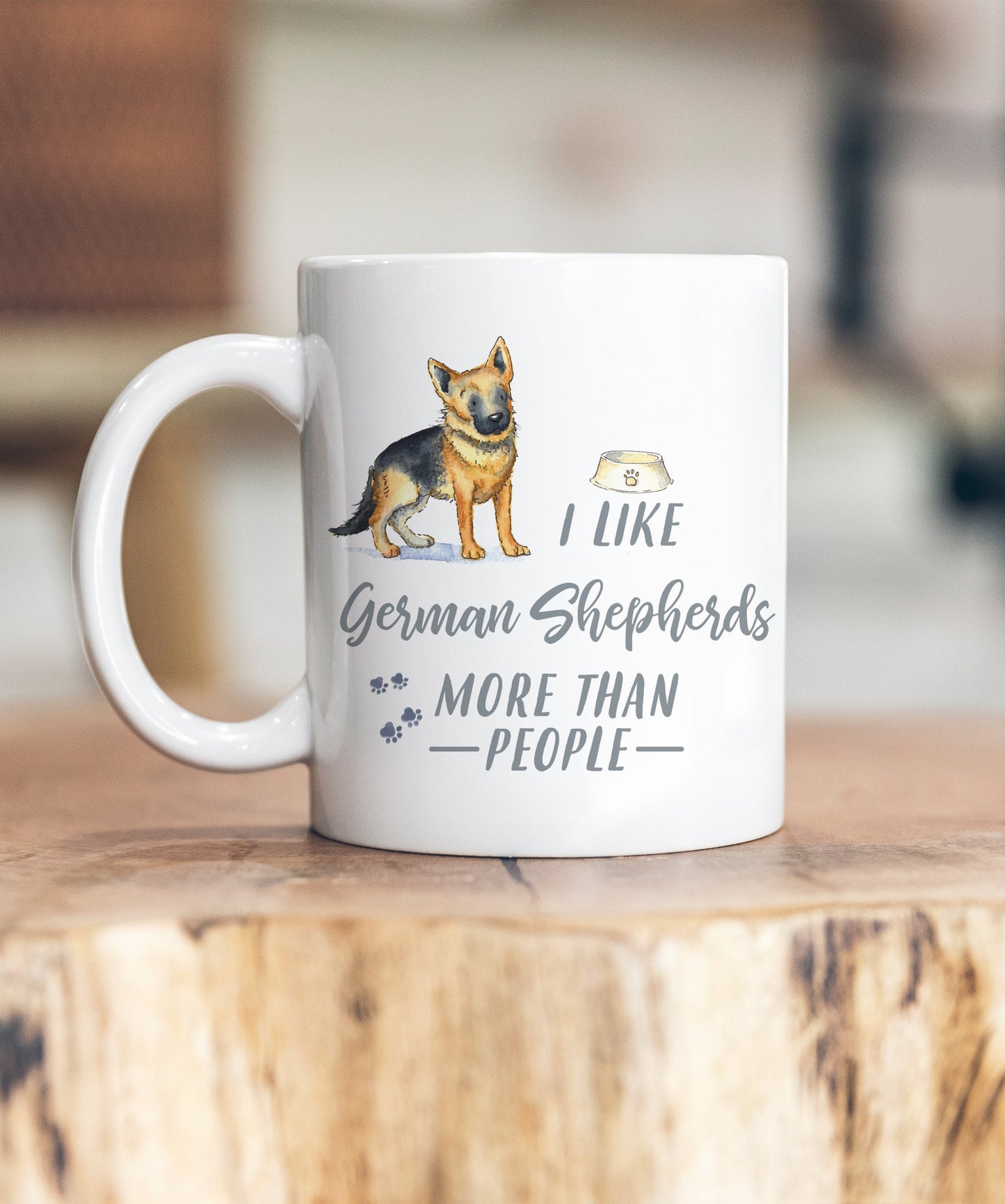 I Like Dogs More Than People German Shepherd Ceramic Mug