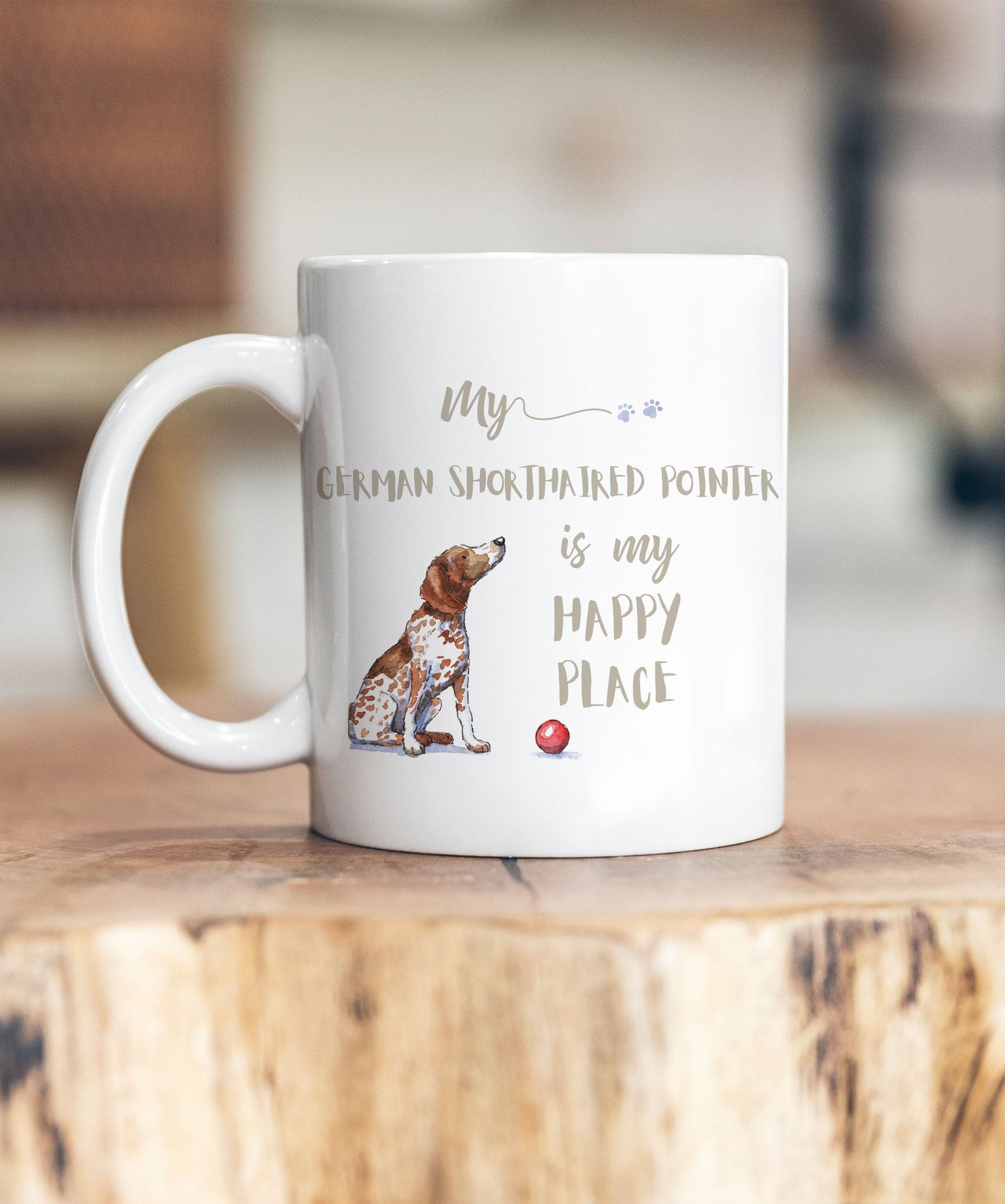 My Happy Place German Shorthaired Pointer Ceramic Mug