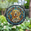 Golden Retriever Memorial Stained Glass Effect Suncatcher