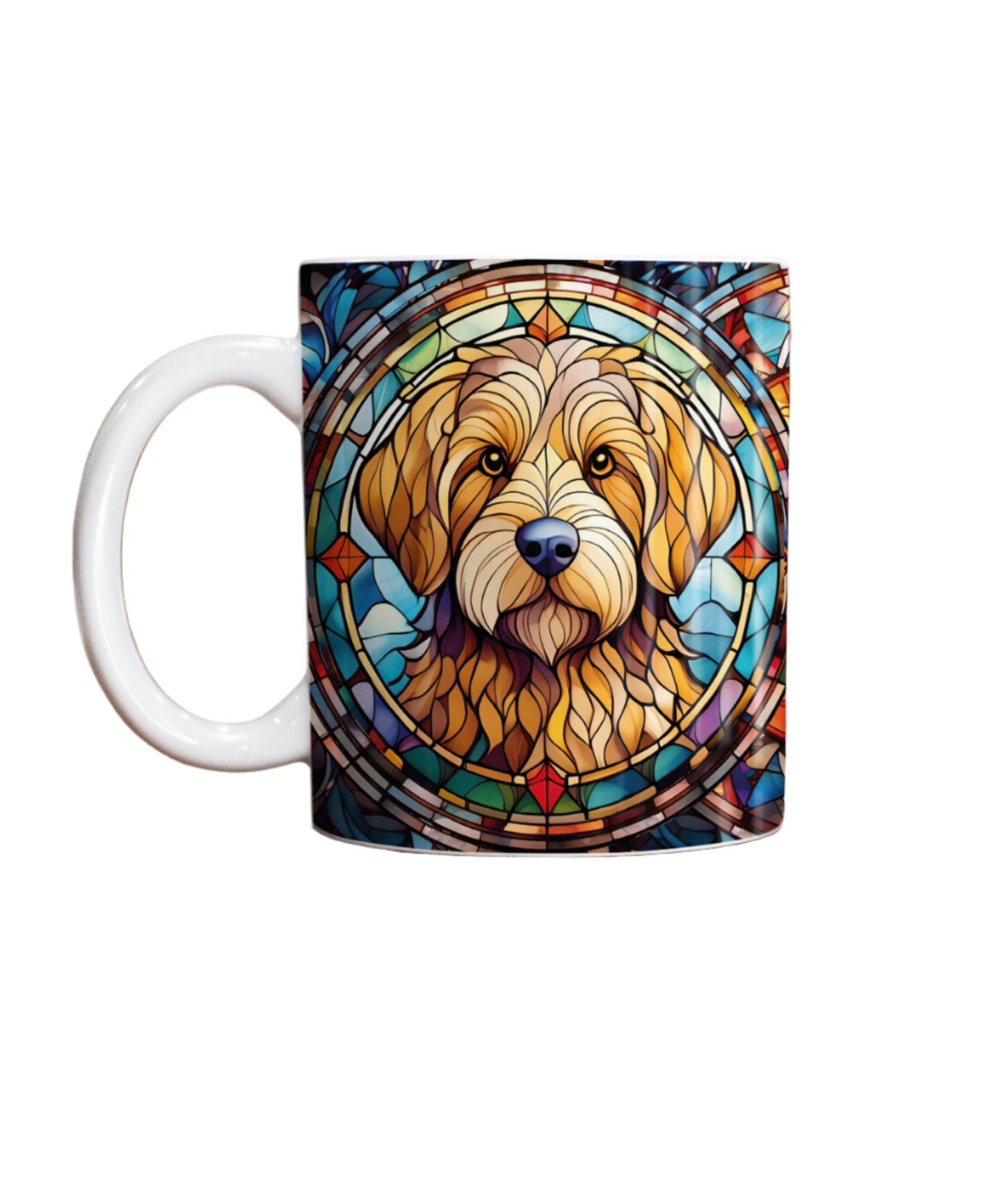 Goldendoodle Suncatcher Artwork Ceramic Mug