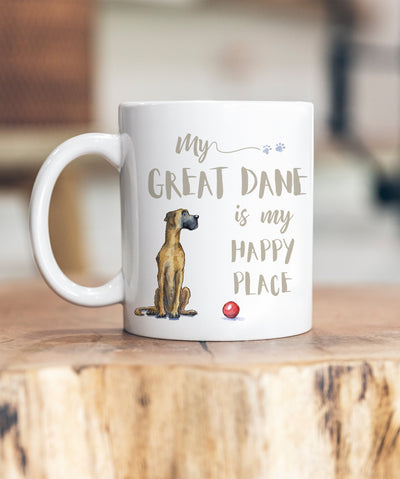 My Happy Place Great Dane Ceramic Mug