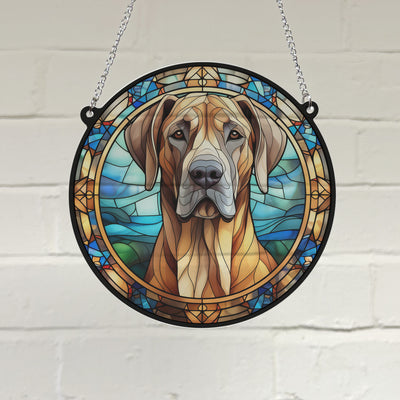 Great Dane Stained Glass Effect Suncatcher