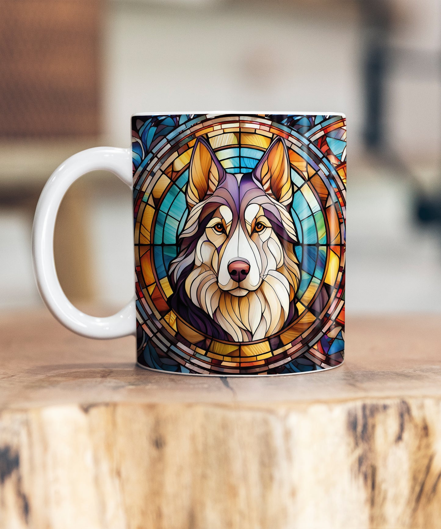 Husky Suncatcher Artwork Ceramic Mug