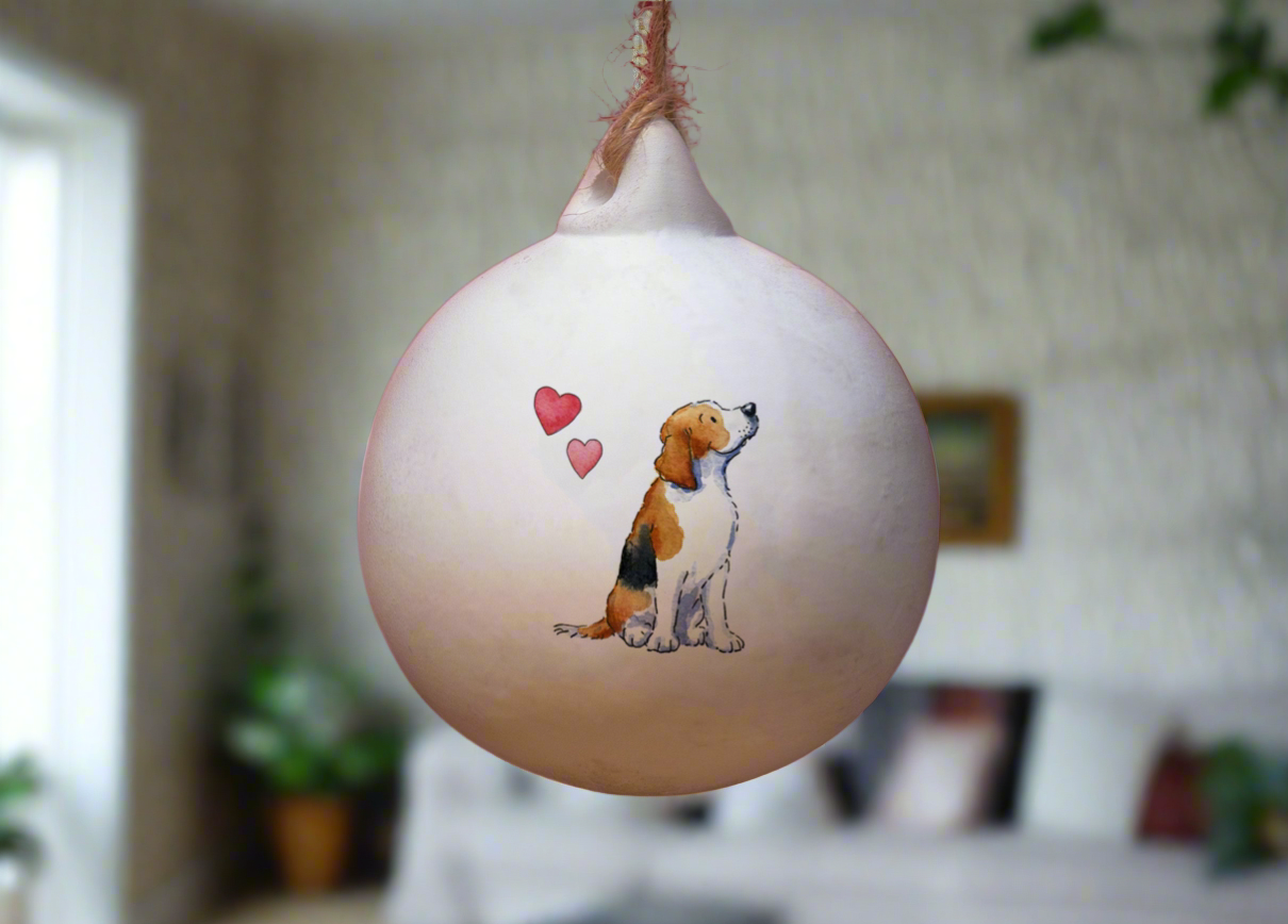 Beagle Ceramic Round Bauble