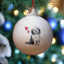 Bearded Collie Ceramic Round Bauble