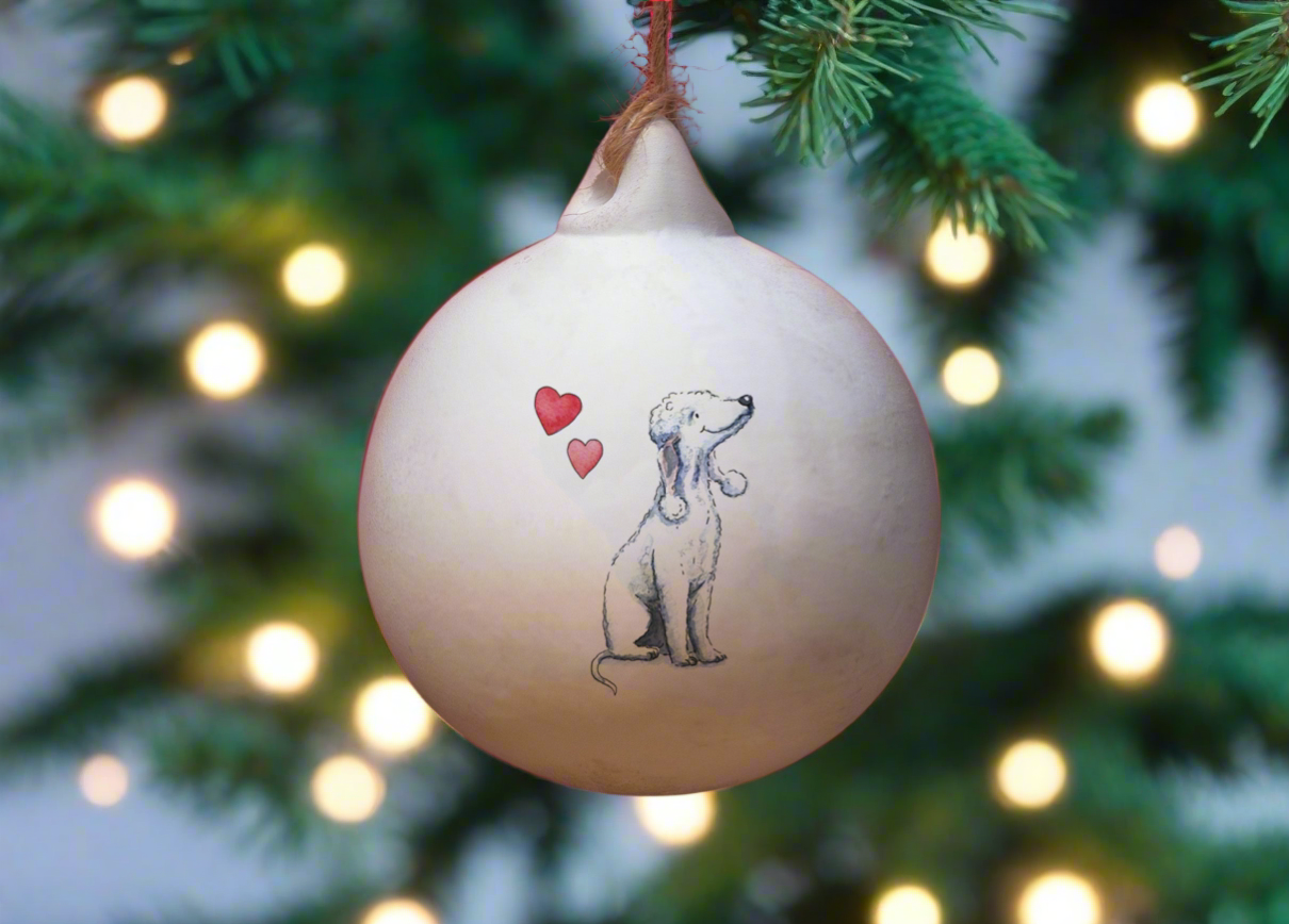 Bedlington Terrier Ceramic Round Bauble