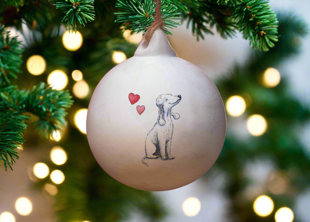 Bedlington Terrier Ceramic Round Bauble