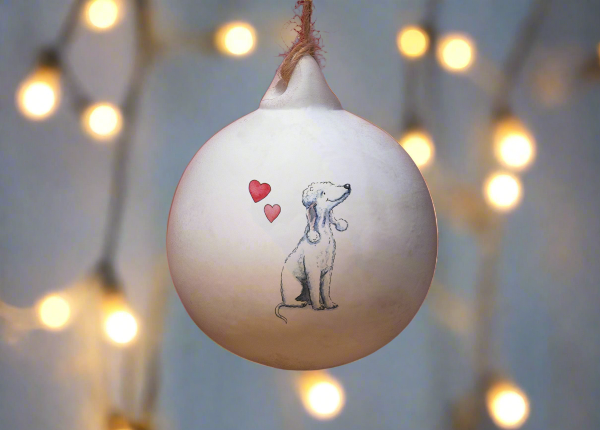 Bedlington Terrier Ceramic Round Bauble