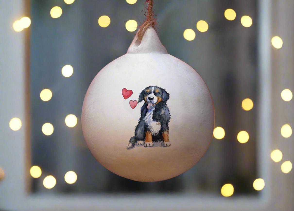 Bernese Mountain Dog Ceramic Round Bauble