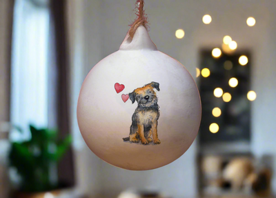 Border Terrier Ceramic Round Bauble