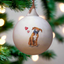 Boxer Ceramic Round Bauble