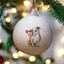 Bulldog Ceramic Round Bauble