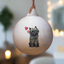 Cairn Terrier Black Ceramic Round Bauble