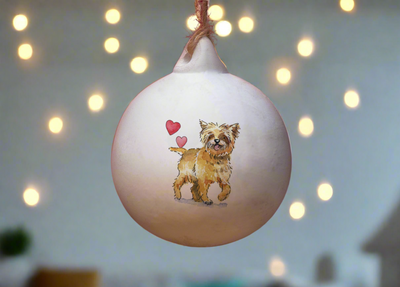 Cairn Terrier Tan Ceramic Round Bauble