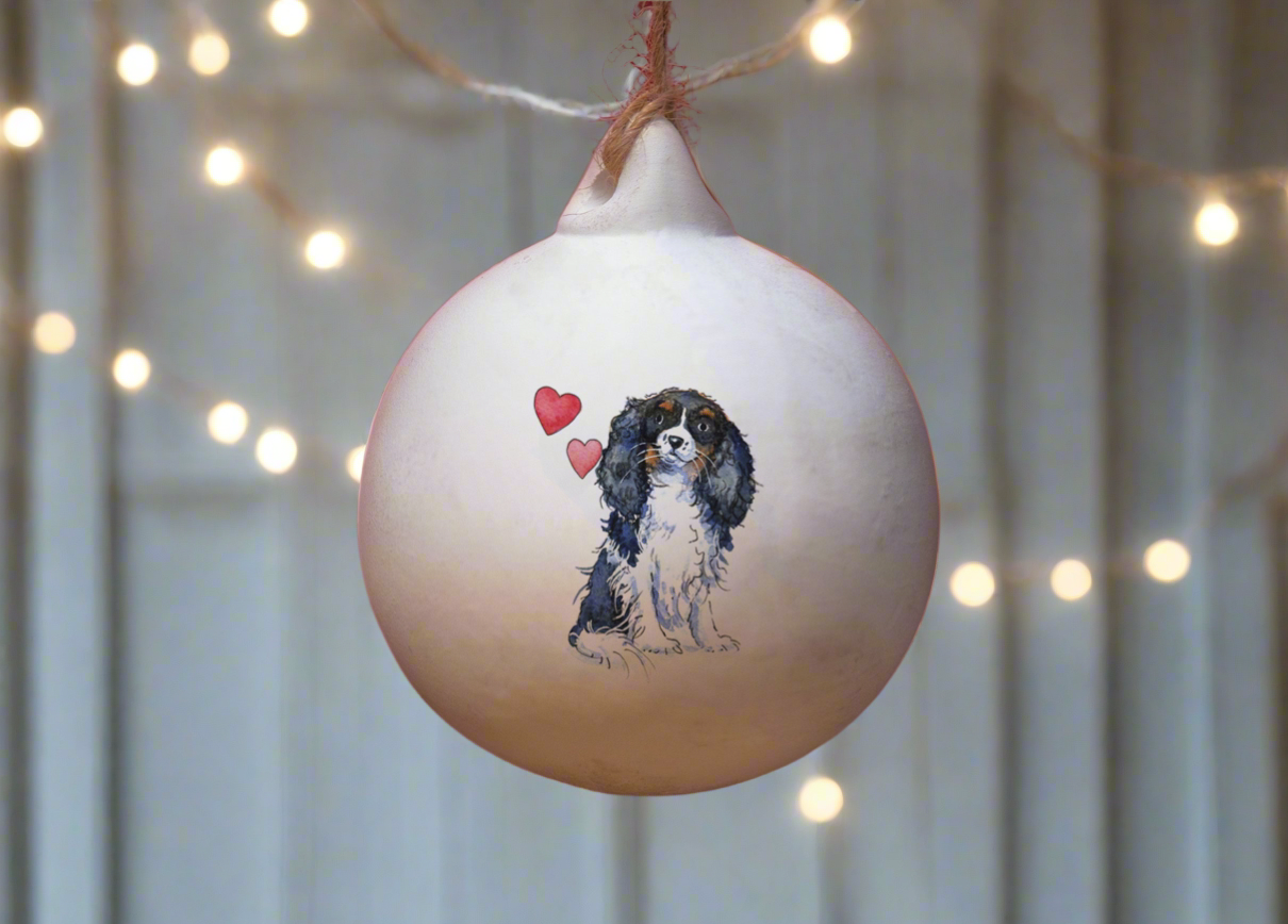 Cavalier King Charles Spaniel Ceramic Round Bauble