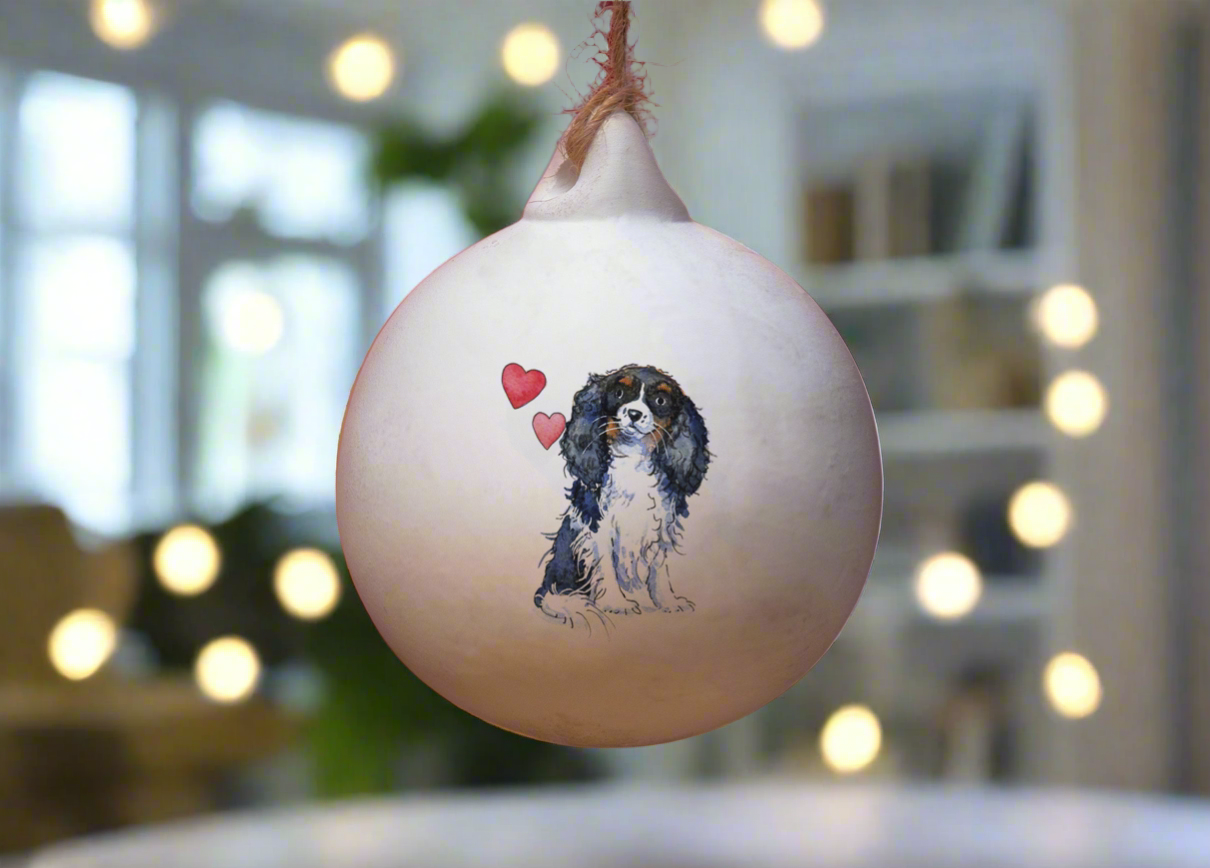 Cavalier King Charles Spaniel Ceramic Round Bauble