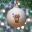 Cavapoo Red & White Ceramic Round Bauble