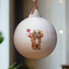 Cavapoo Red & White Ceramic Round Bauble