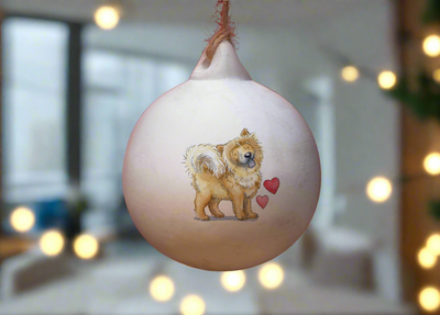 Chow Chow Ceramic Round Bauble