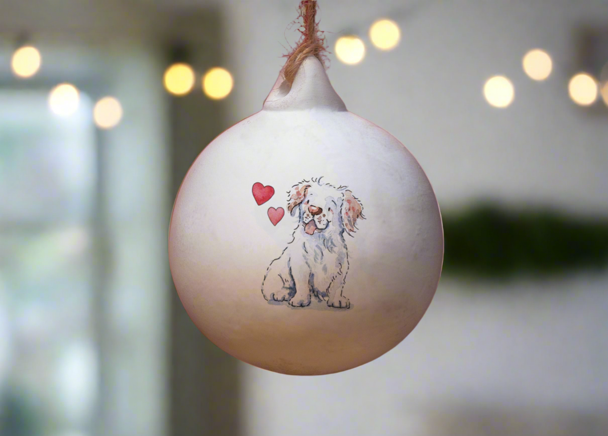 Clumber Spaniel Ceramic Round Bauble