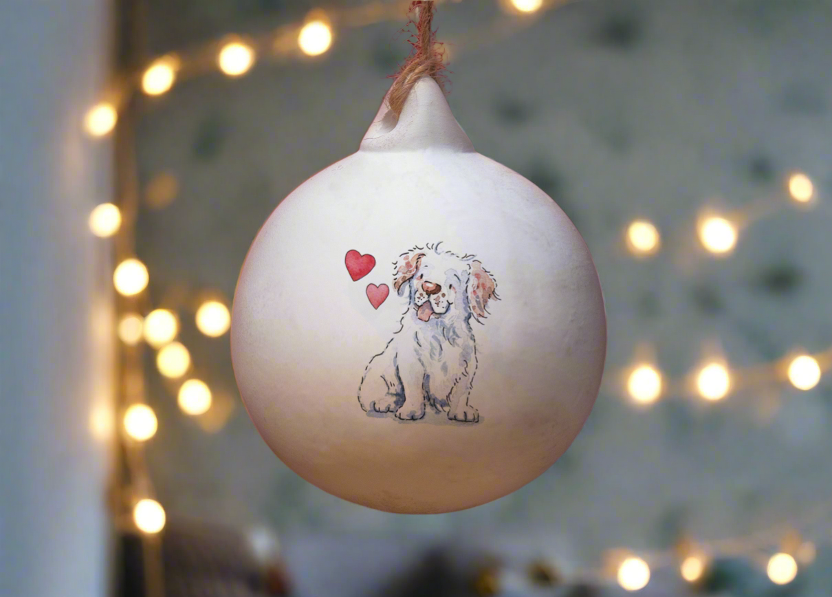 Clumber Spaniel Ceramic Round Bauble