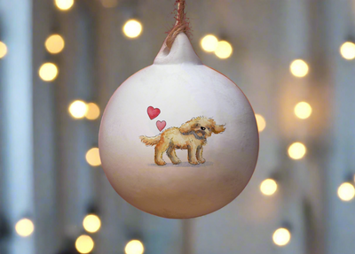 Cockapoo Apricot Ceramic Round Bauble