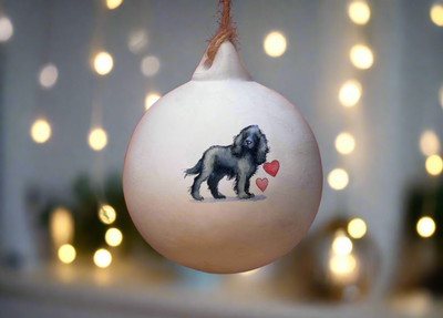 Cocker Spaniel Black Ceramic Round Bauble